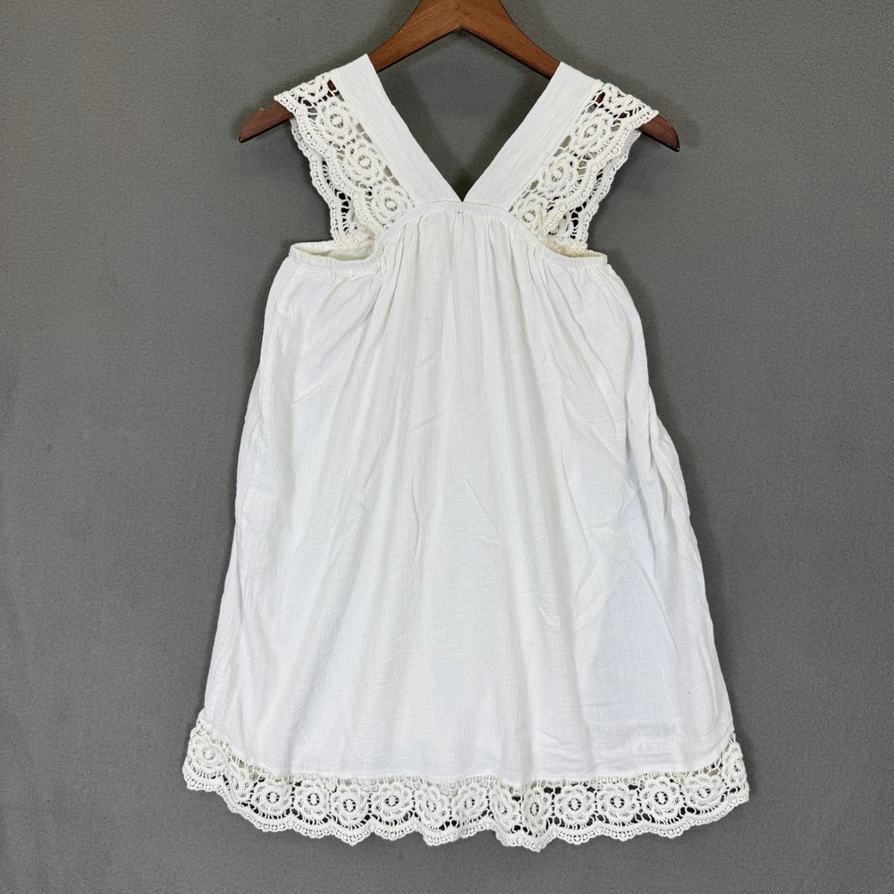 Audrey 3+1 Tunic Top Women S Crochet Lace Boho Sleeveless Gauze Blouse Babydoll